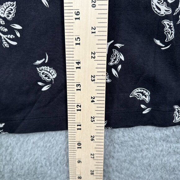 Croft & Barrow The Classic Tee Plus Size 1X Black Floral Long Sleeve - Picture 8 of 9